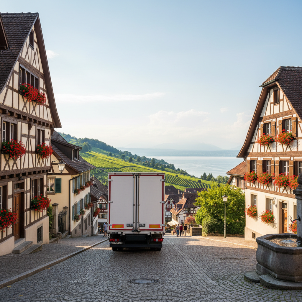 Umzugsfirma im Kanton Thurgau – Umzugswagen in Thurgauer Dorf