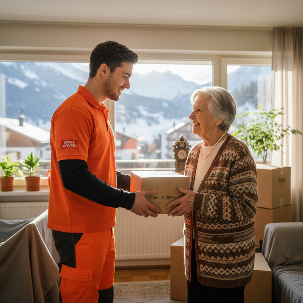 Seniorenumzug Zürich – Einfühlsamer Umzugshelfer mit Seniorin